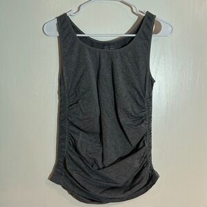 BeMaternity Ingrid & Isabel Womens Gray Ruched Maternity Tank Top Size M L